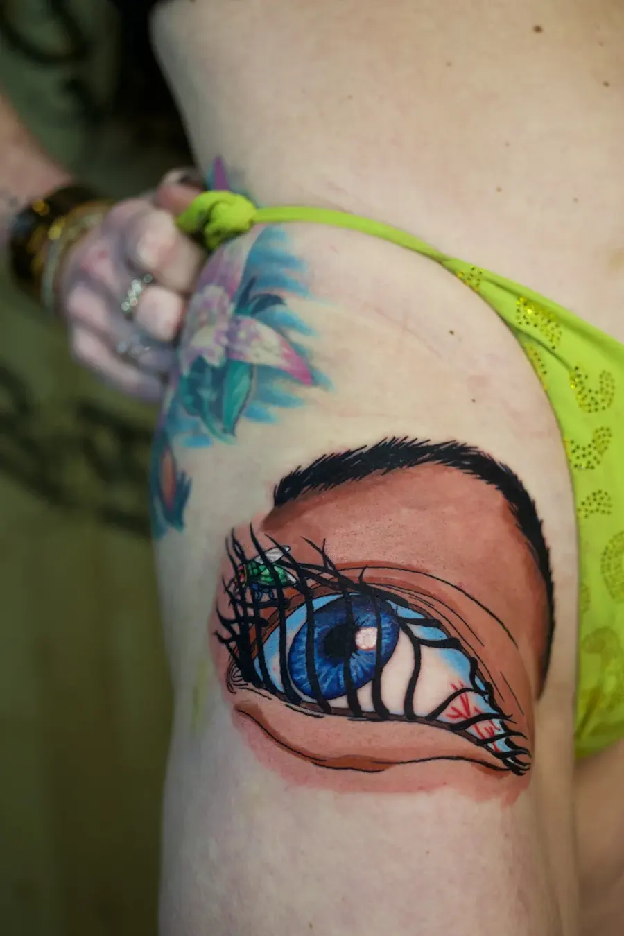 American traditional eye tattoo by Clayton Parnell, West Palm Beach